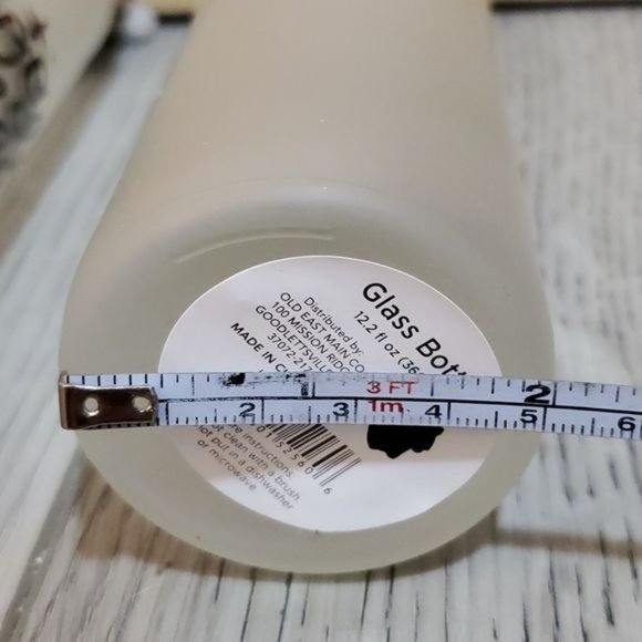 2 Glass Motivational Water Drink Bottle Container 12 oz - Picture 7 of 9